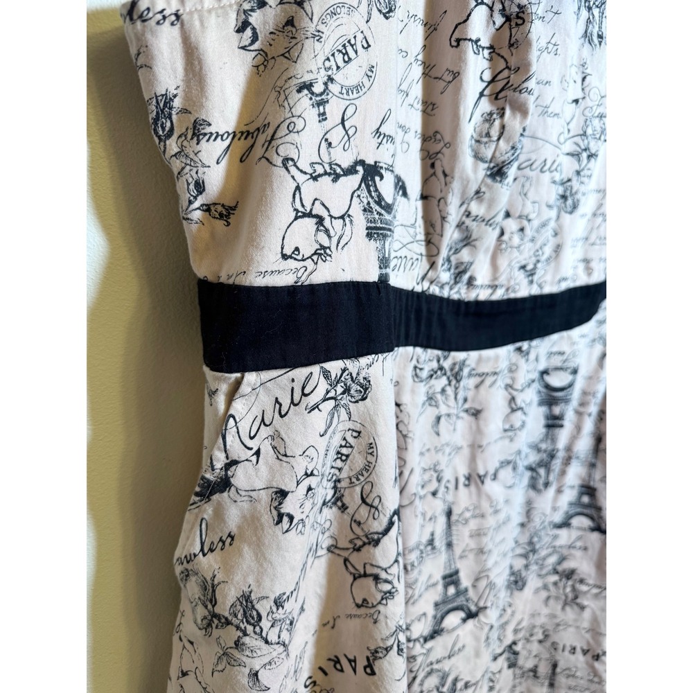 Disney The Aristocats Marie Paris Dress Pink Toile Peter Pan Collar Plus Size 24 - Picture 5 of 8